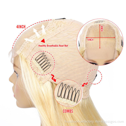 Blonde 613 Hd Full Transparent Lace Frontal Closure Wig Mink Brazilian Human Hair Lace Front Wigs Human Hair For Black Women